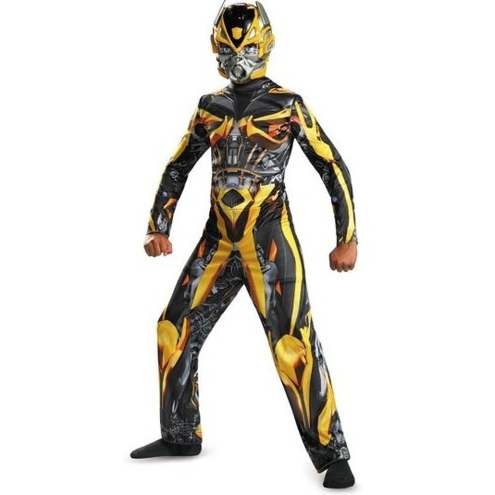 Transformers Bumblebee Costume Jumpsuit‎ with Mask Halloween Cosplay Kids